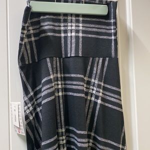LuLaRoe Maxi Skirt Small NEW Black & White Yoga Band A-Line